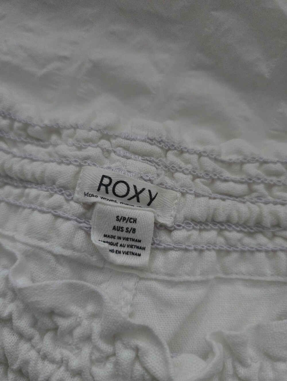 Roxy White Wide Leg Beach Pants 25”Long - Picture 4 of 5